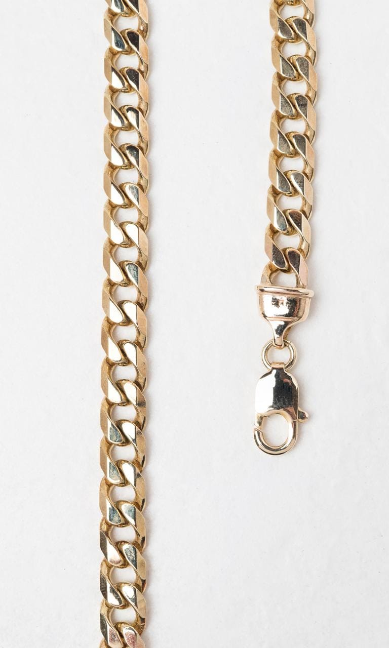 Hogans Family Jewellers 9K YG 45cm Curb Link Chain Necklace