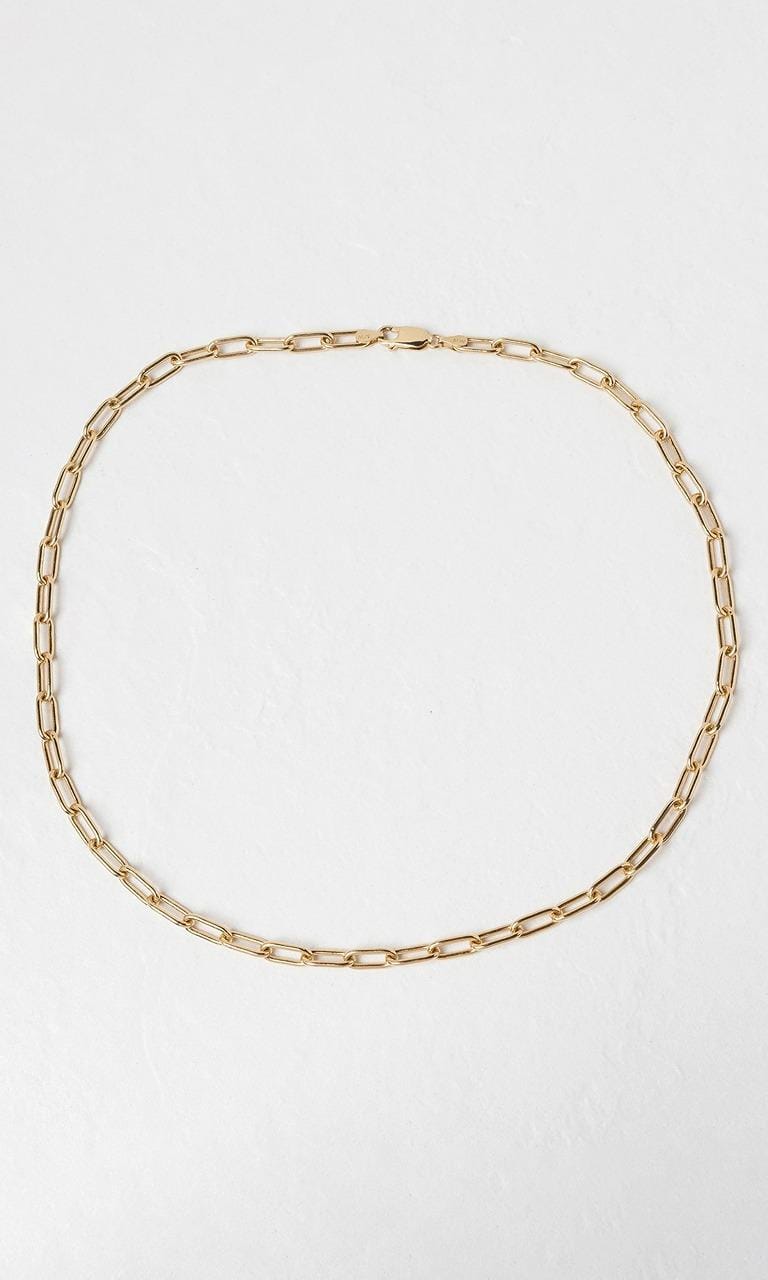 Hogans Family Jewellers 9K YG 45cm Paperclip Chain Necklace