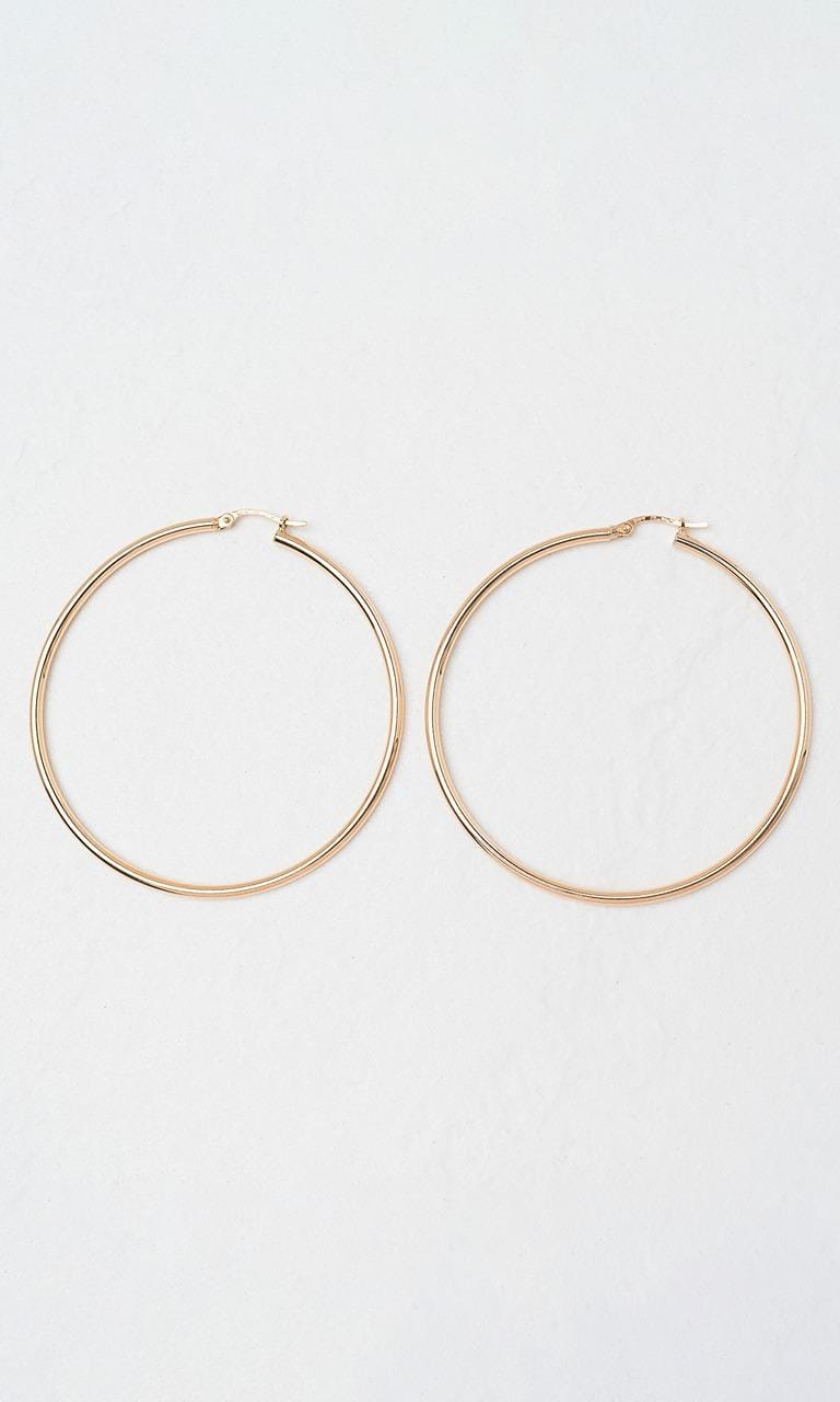 Hogans Family Jewellers 9K YG 50mm Hoop Earrings