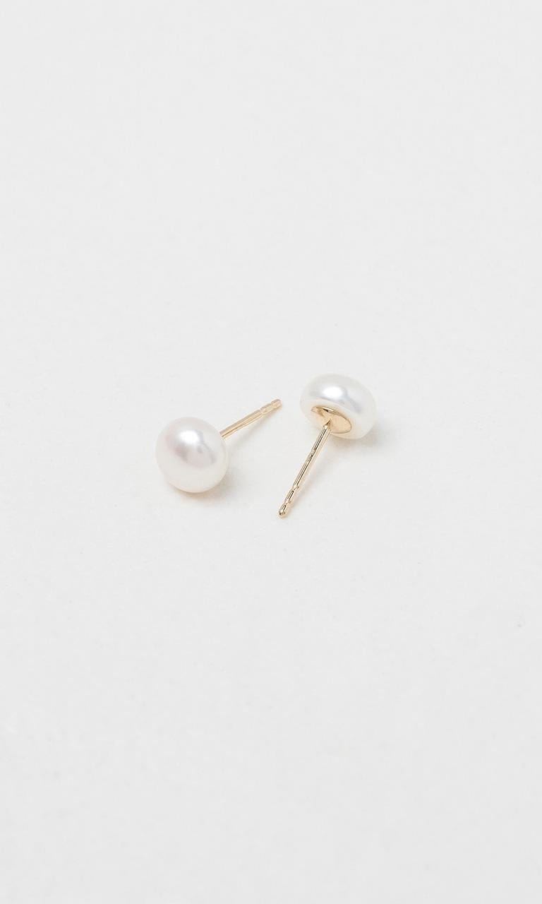 Hogans Family Jewellers 9K YG 6.5-7mm Freshwater Pearl Button Stud Earrings