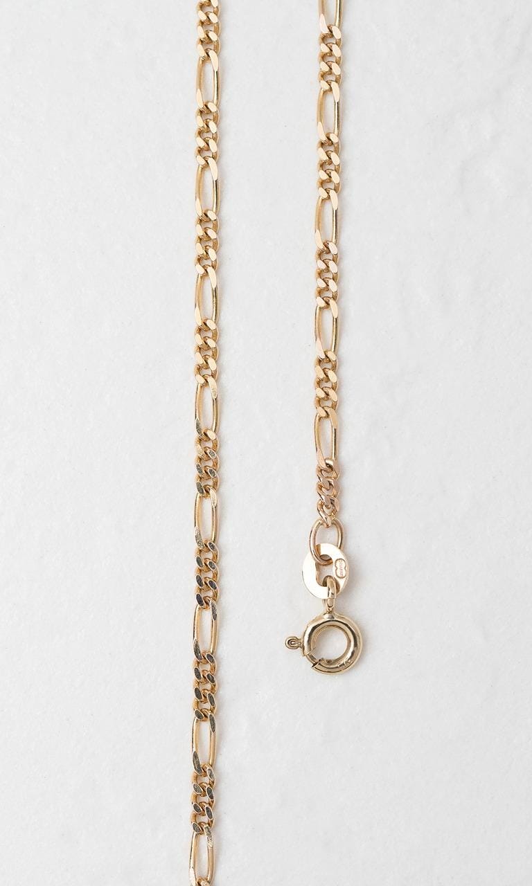 Hogans Family Jewellers 9K YG 69cm Figaro Link Chain Necklace
