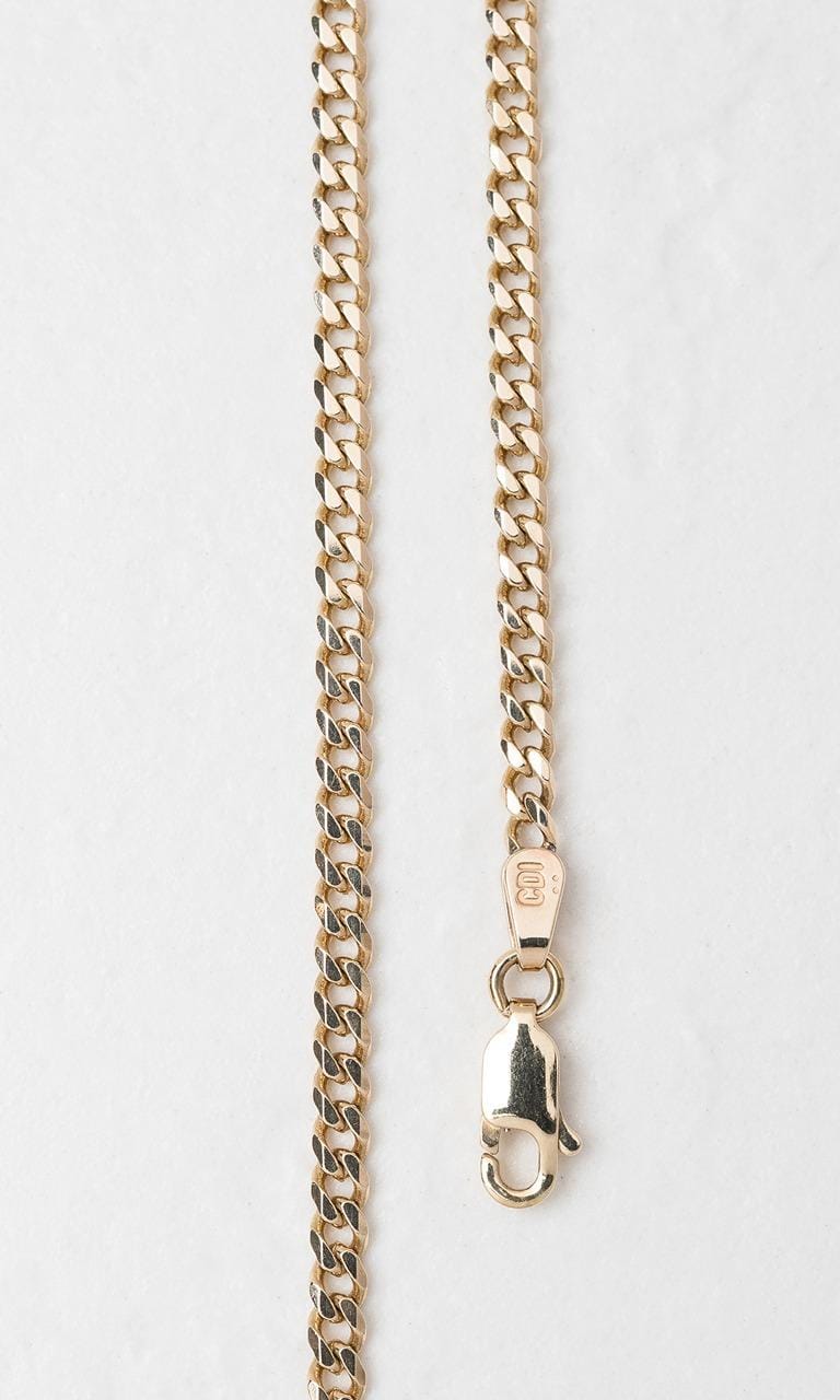 Hogans Family Jewellers 9K YG 79cm Curb Link Chain Necklace
