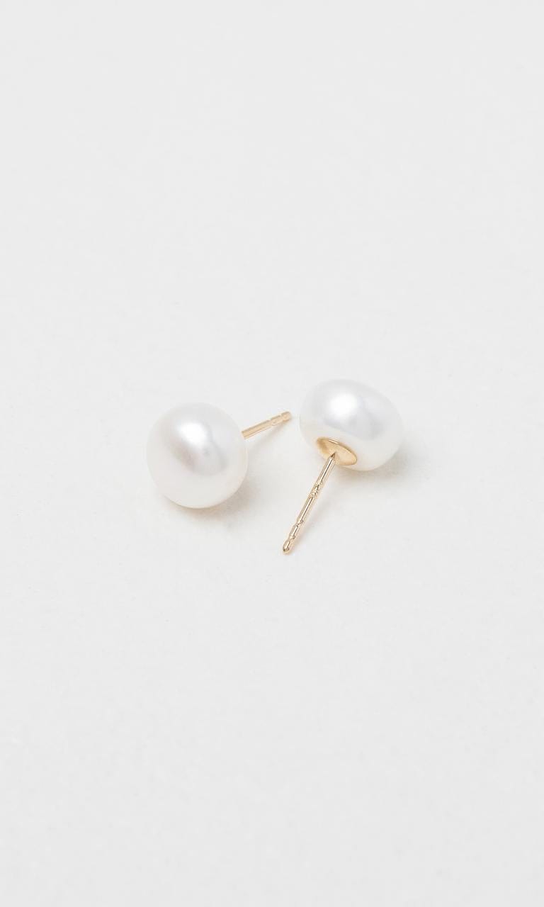 Hogans Family Jewellers 9K YG 9-9.5mm Freshwater Pearl Button Stud Earrings