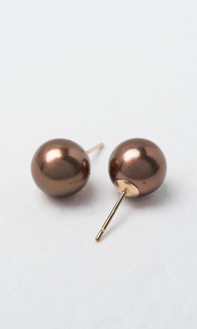 Hogans Family Jewellers 9K YG 9mm Tahitian Pearl Stud Earrings