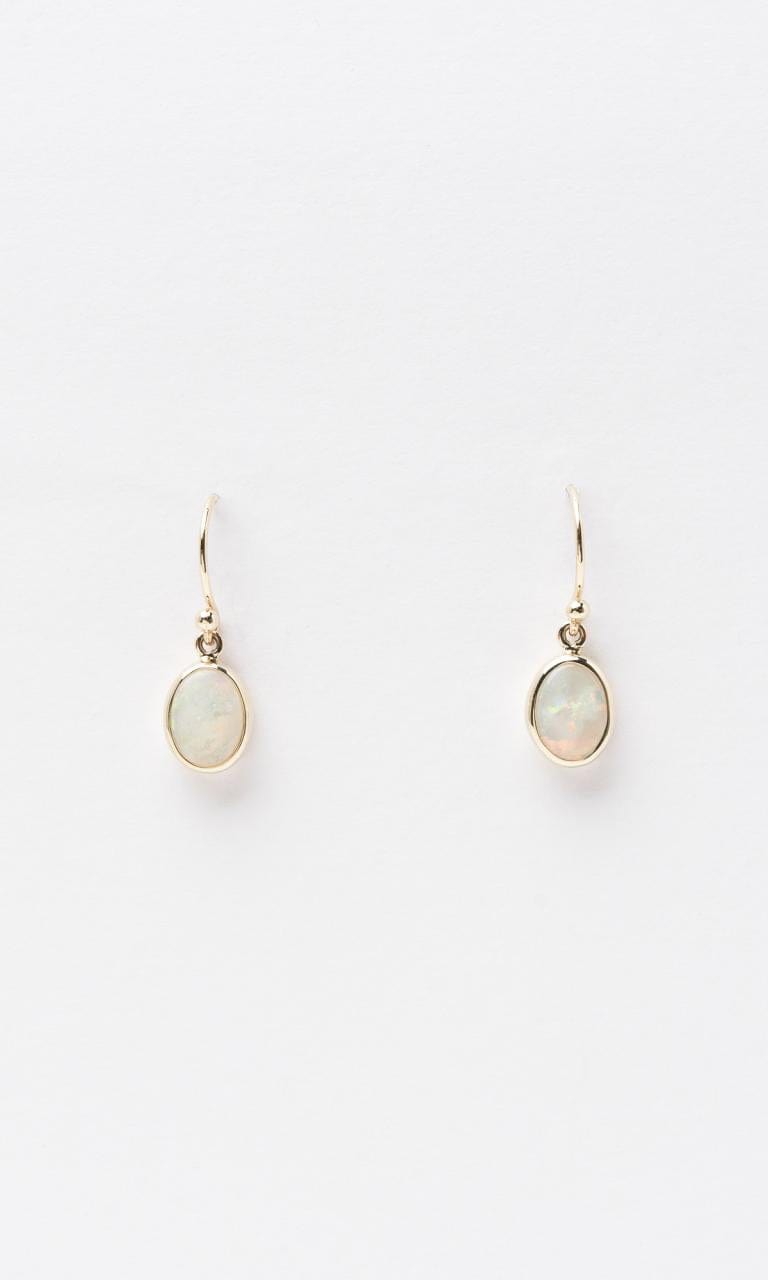 Hogans Family Jewellers 9K YG Australian Coober Pedy Opal Drop Earrings