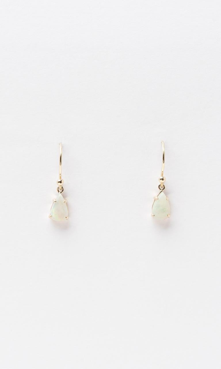 9K YG Cushion Cut Citrine Drop Earrings