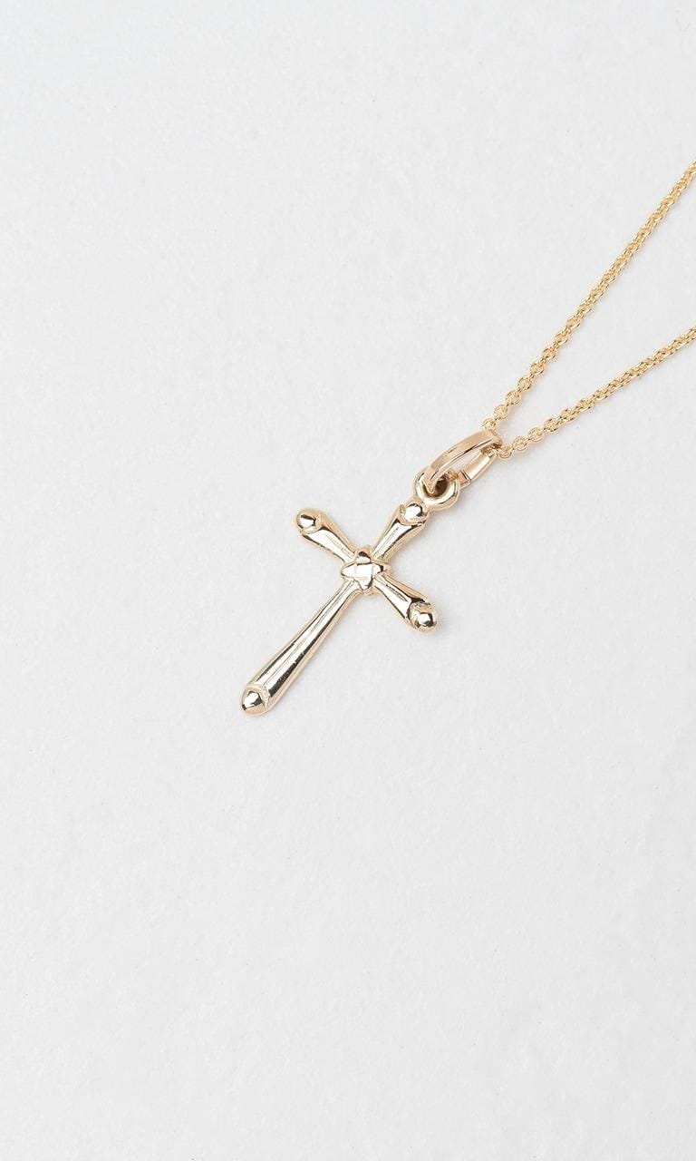 Hogans Family Jewellers 9K YG Detailed Cross Pendant