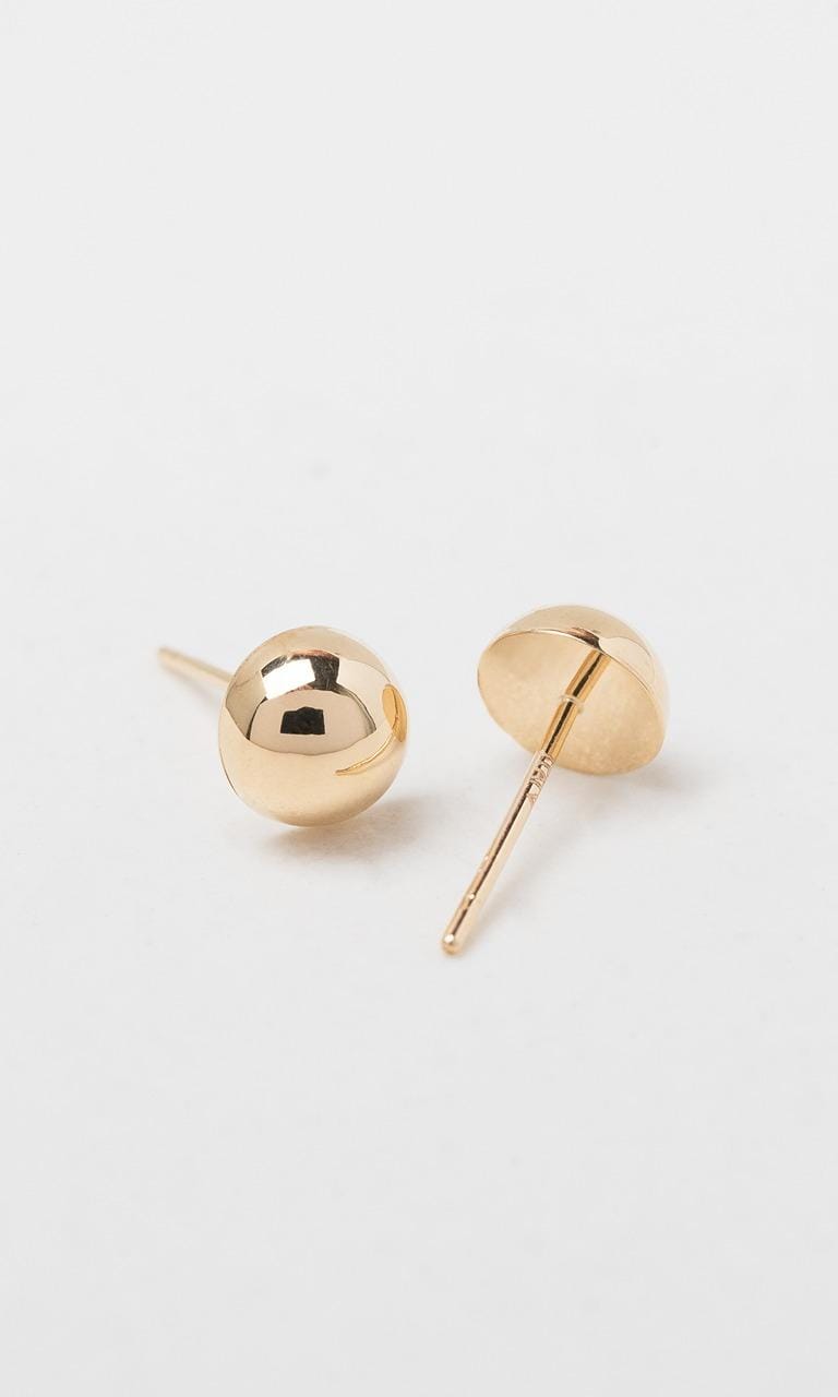 Hogans Family Jewellers 9K YG Domed Stud Earrings