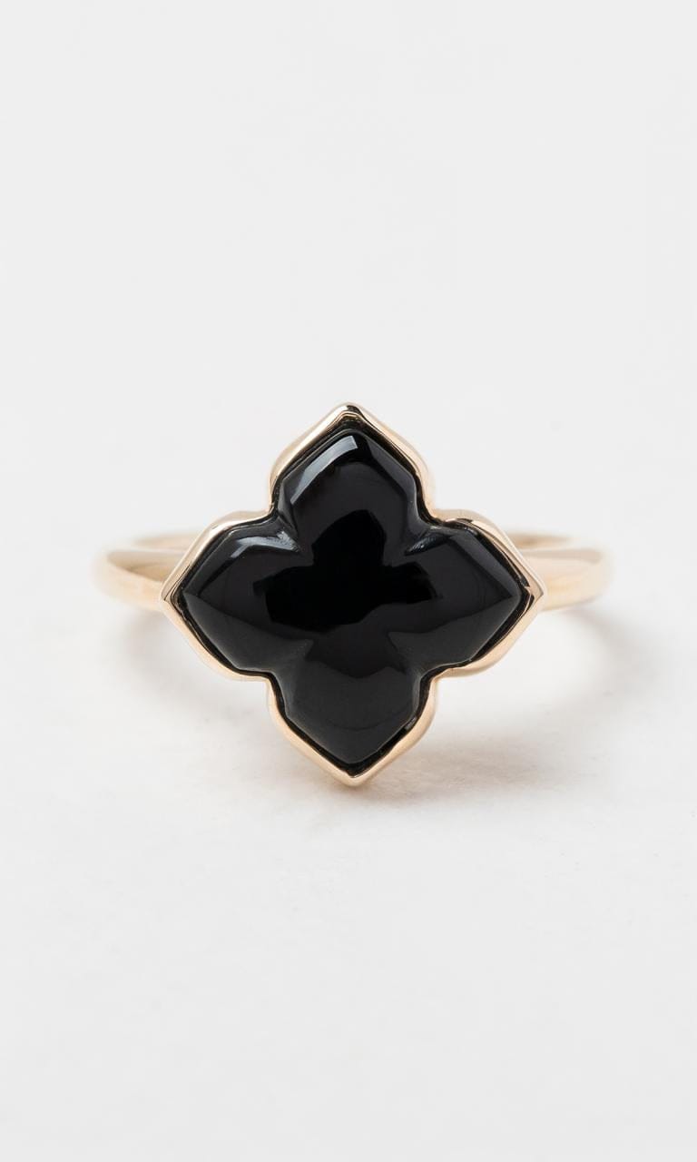Hogans Family Jewellers 9K YG Fancy Cut Onyx Dress Ring