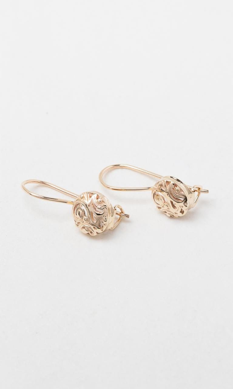 Hogans Family Jewellers 9K YG Filigree Drop Earrings