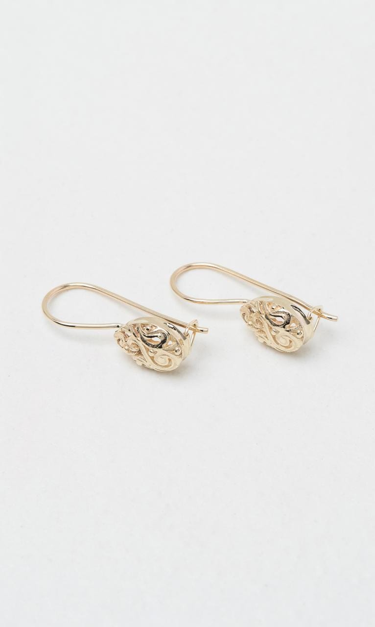 Hogans Family Jewellers 9K YG Filigree Teardrop Earrings