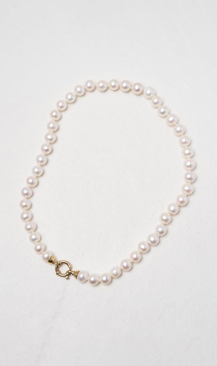 Hogans Family Jewellers 9K YG Freshwater Pearl Necklace with Euro Bolt Clasp