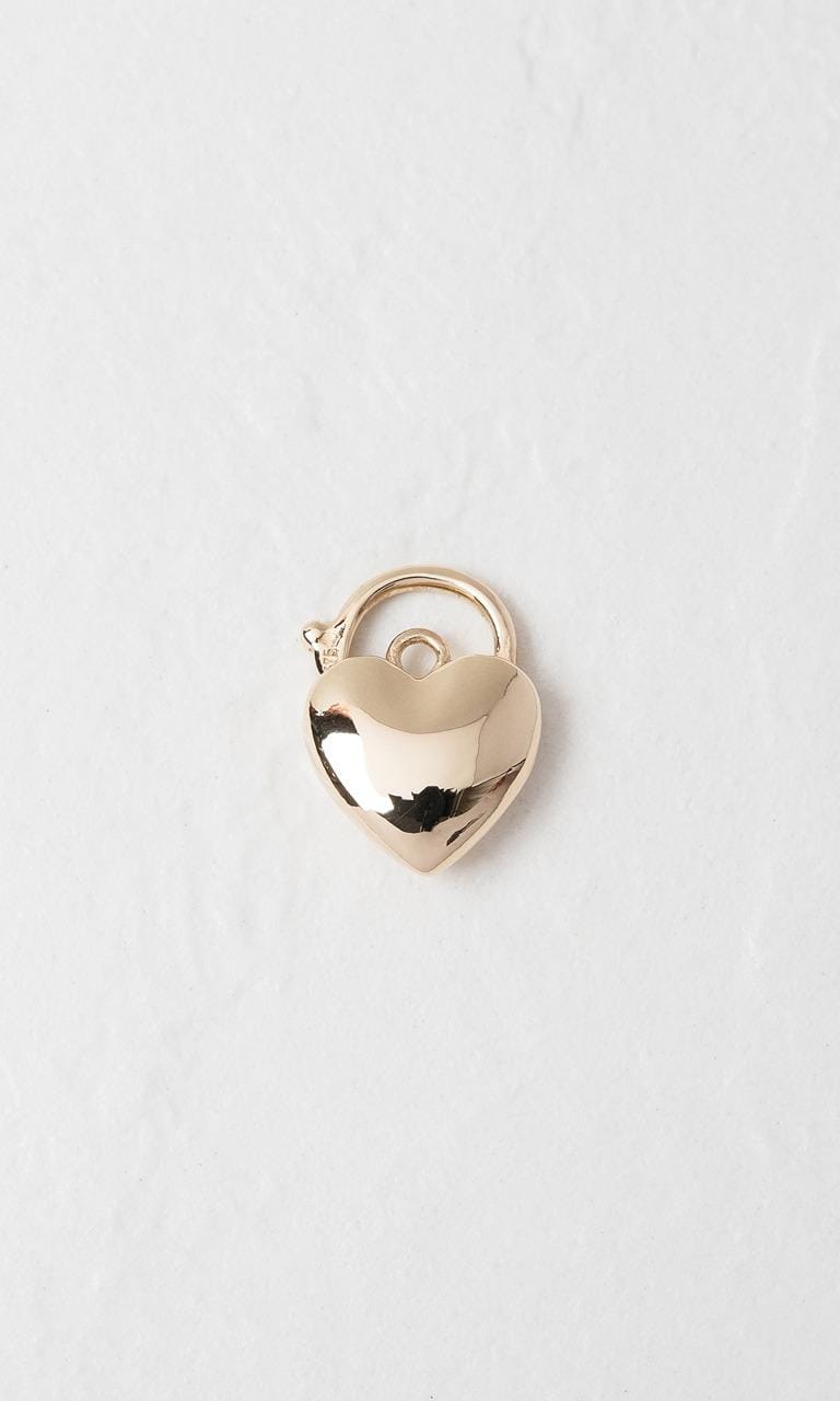 Hogans Family Jewellers 9K YG Heart Padlock Clasp