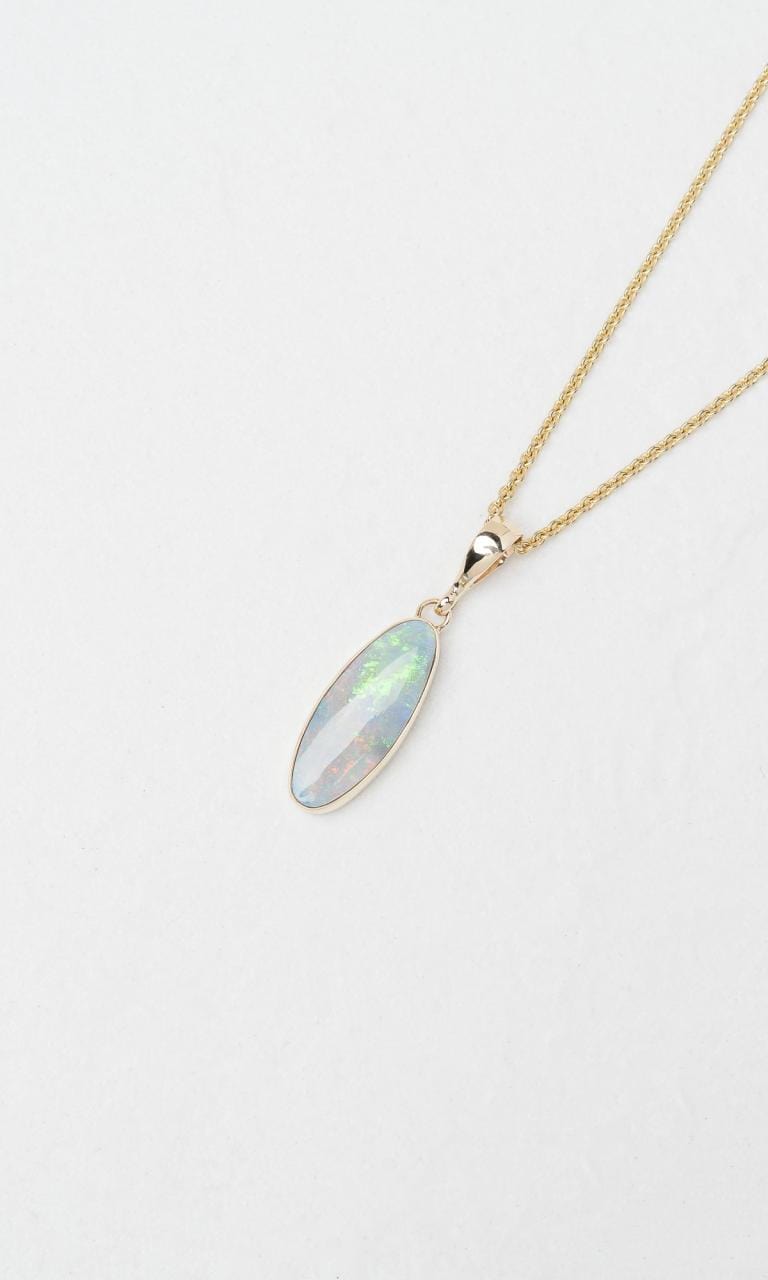 Hogans Family Jewellers 9K YG Lightning Ridge Opal Pendant