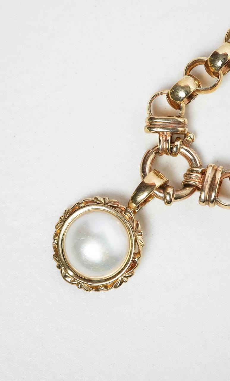 Hogans Family Jewellers 9K YG Mabe Pearl Enhancer Pendant