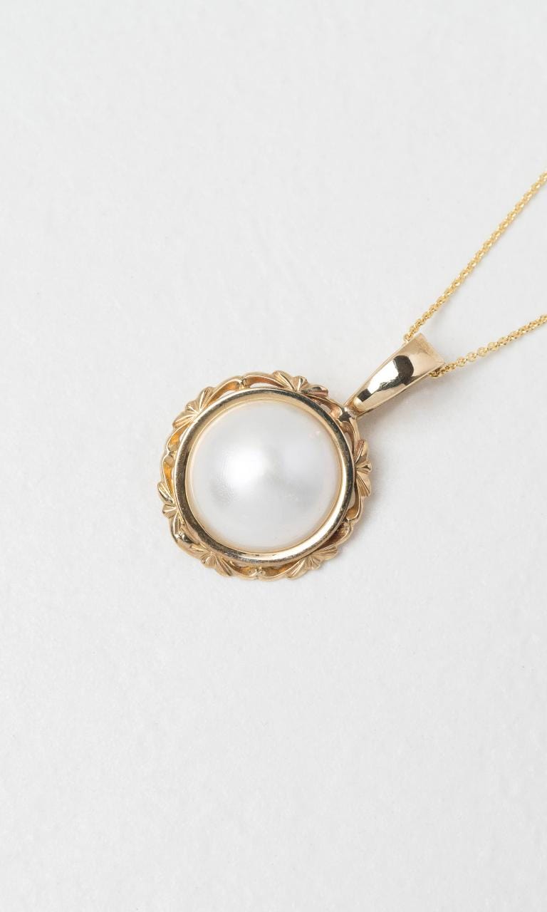 Hogans Family Jewellers 9K YG Mabe Pearl Enhancer Pendant