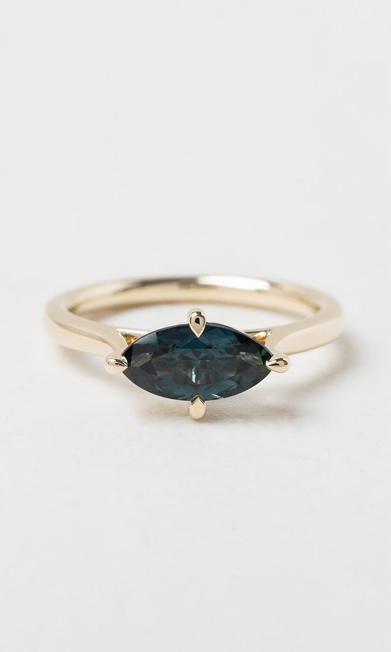 Hogans Family Jewellers 9K YG Marquise Cut Sapphire Solitaire Ring