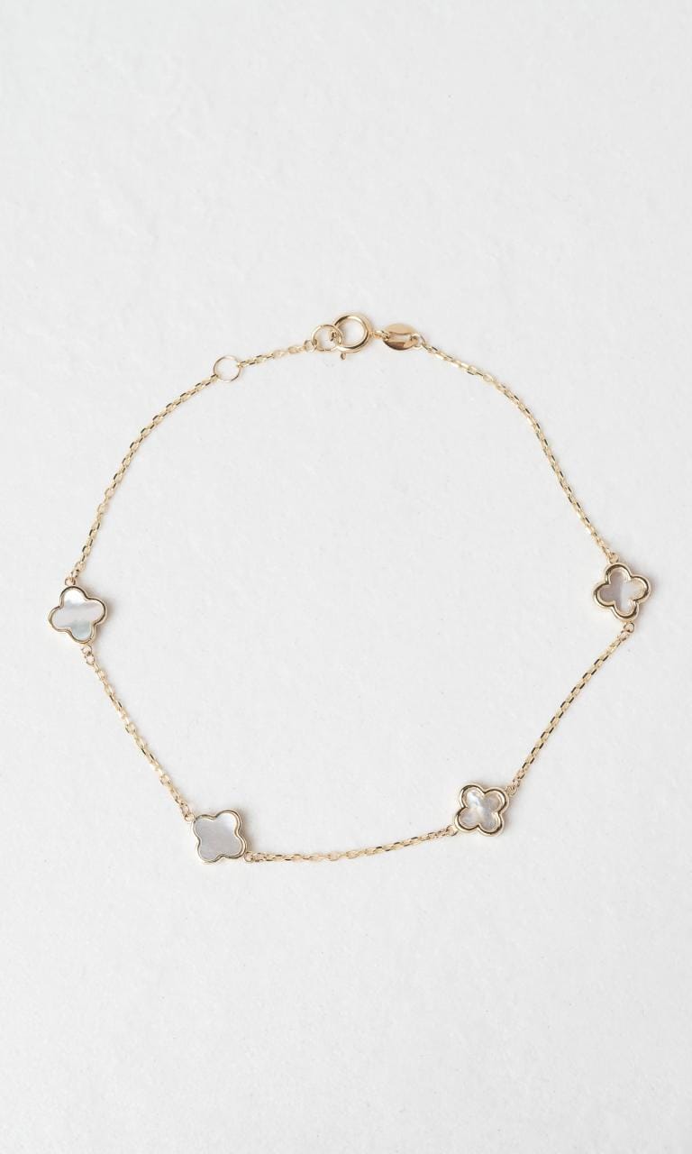 Hogans Family Jewellers 9K YG Mother of Pearl Chain Bracelet