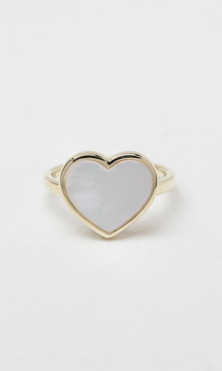 Hogans Family Jewellers 9K YG Mother of Pearl Heart Dress Ring