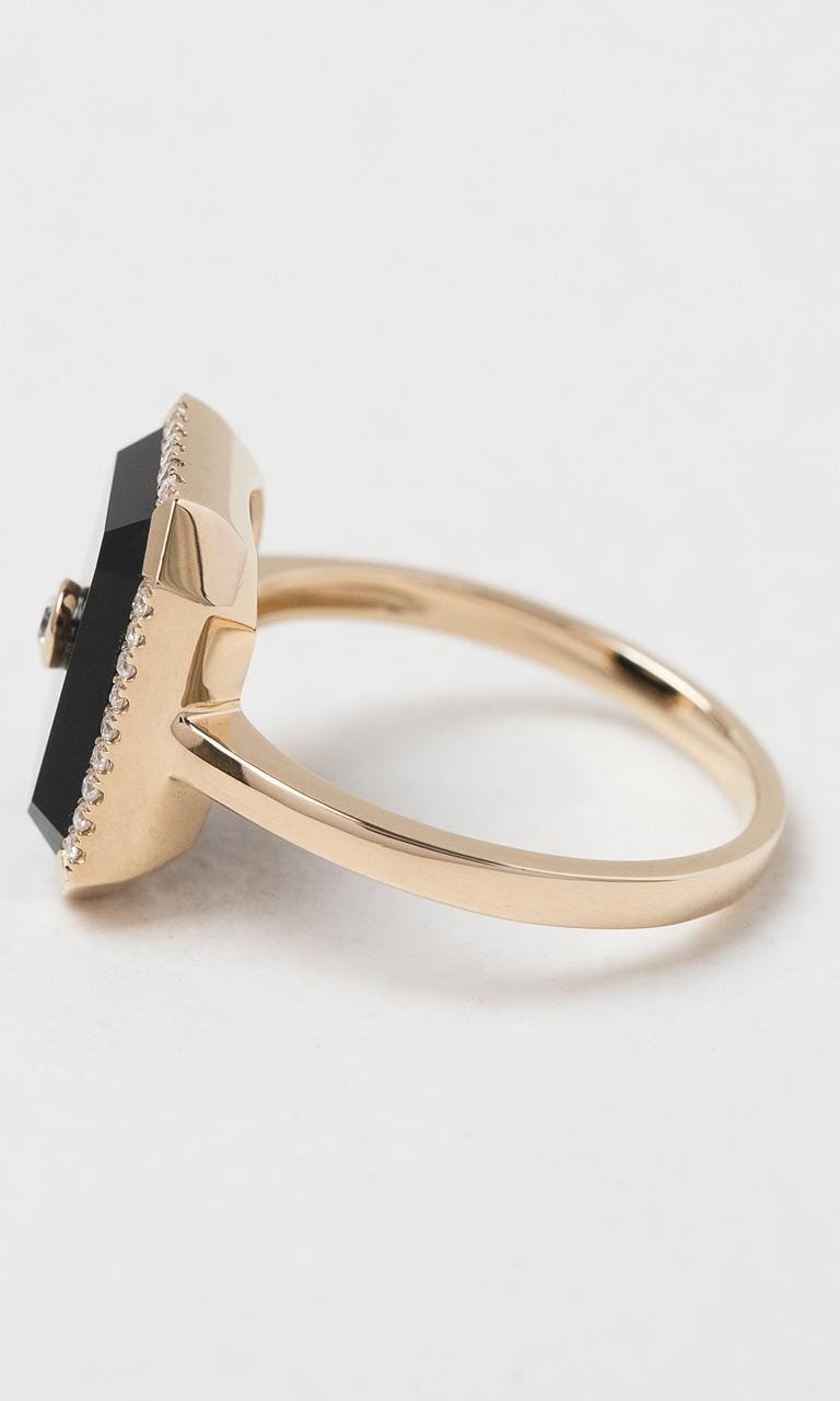 Hogans Family Jewellers 9K YG Octagonal Cut Onyx Dress Ring