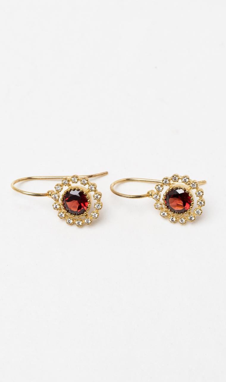 Hogans Family Jewellers 9K YG Rhodolite Garnet Earrings