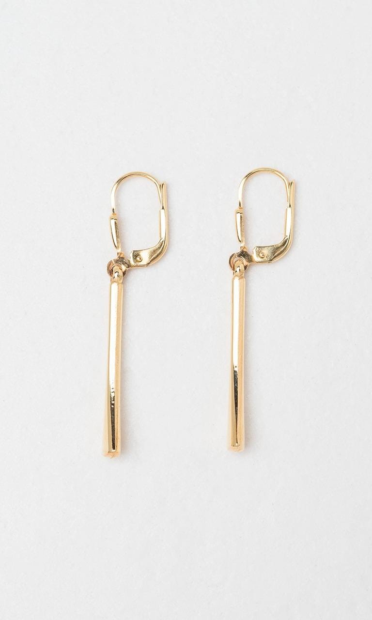 Hogans Family Jewellers 9K YG Tapered Drop Earrings