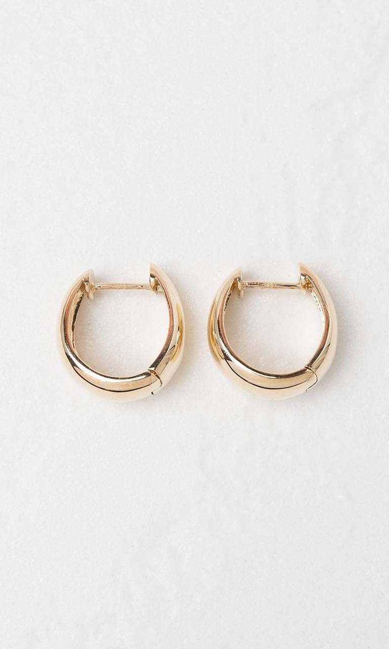 Hogans Family Jewellers 9K YG Tapered Huggie Earrings