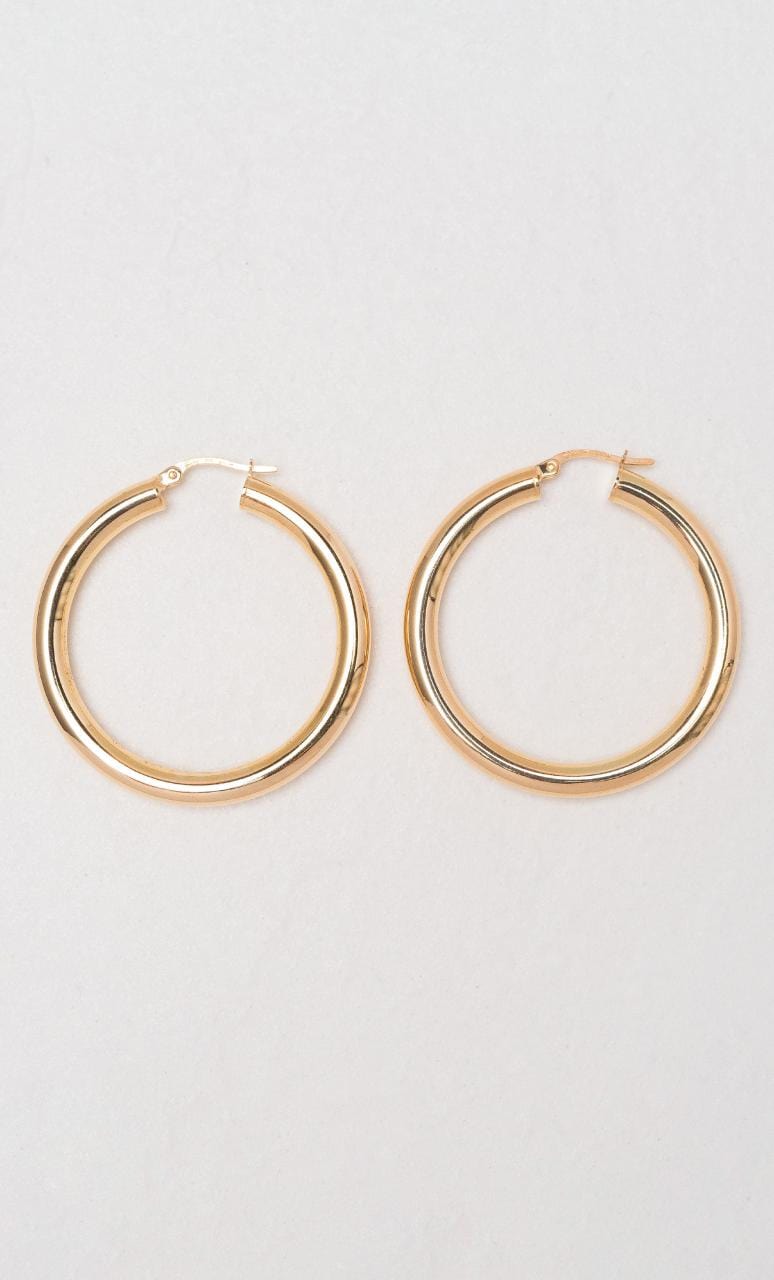 Hogans Family Jewellers 9K YG Tubular Hoop Earrings