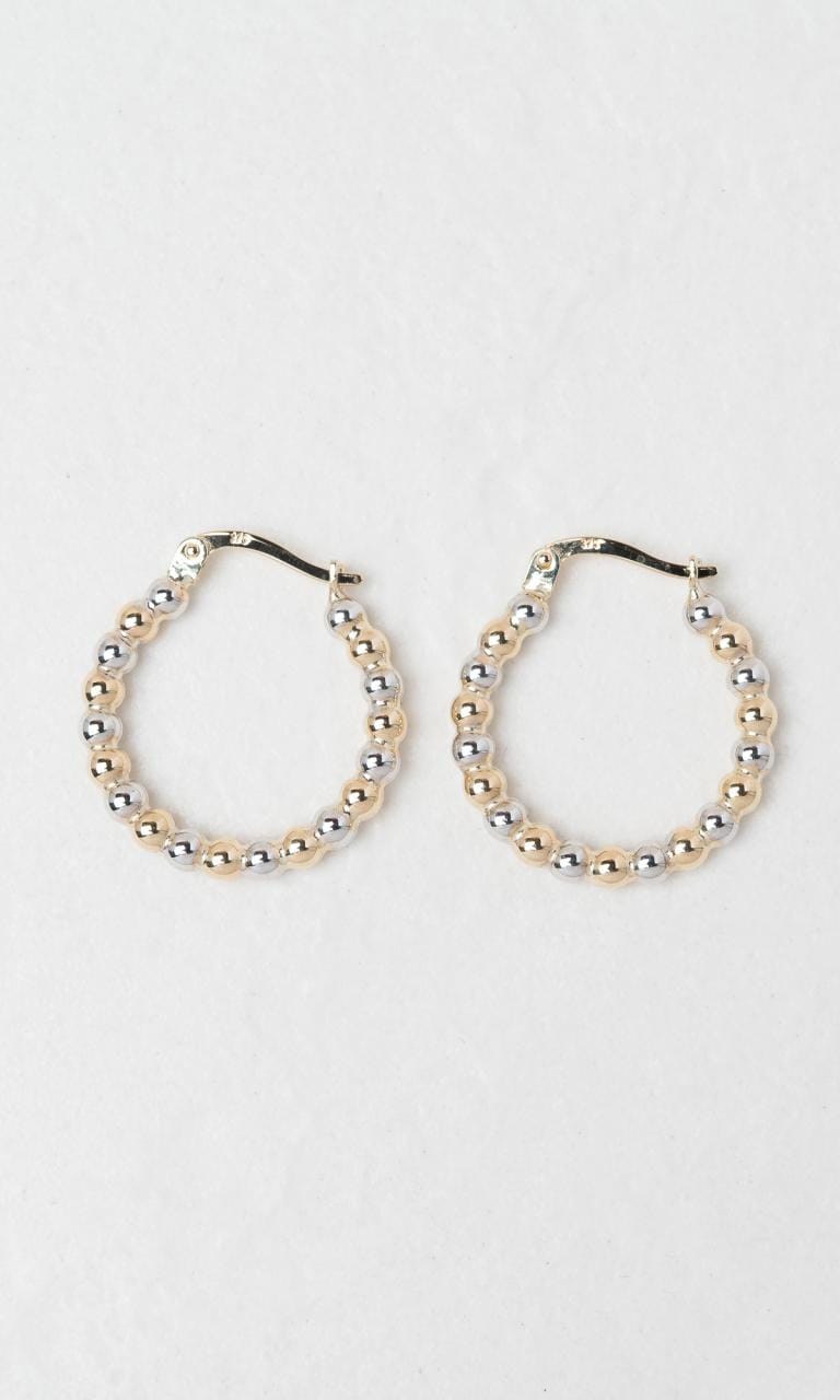 Hogans Family Jewellers 9K YWG 15mm Textured Hoop Earrings