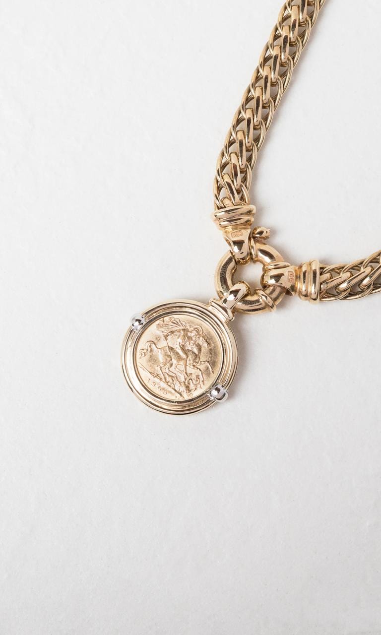 Hogans Family Jewellers 9K YWG 1909 Coin Enhancer Pendant