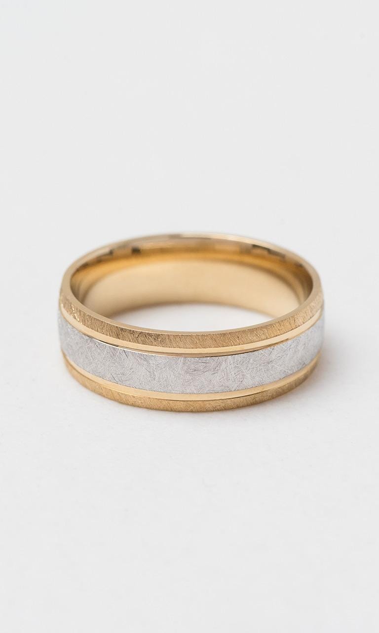Hogans Family Jewellers 9K YWG 7mm Decorative Gents Band