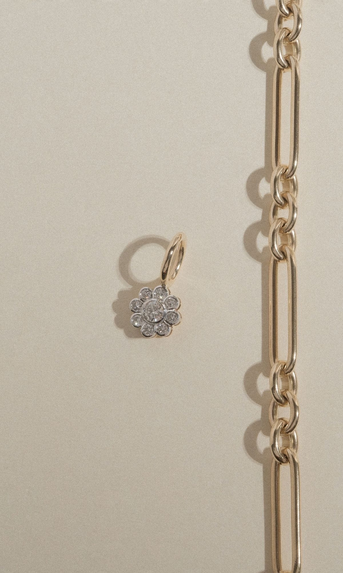 Hogans Family Jewellers 9K YWG Diamond Floral Cluster Pendant