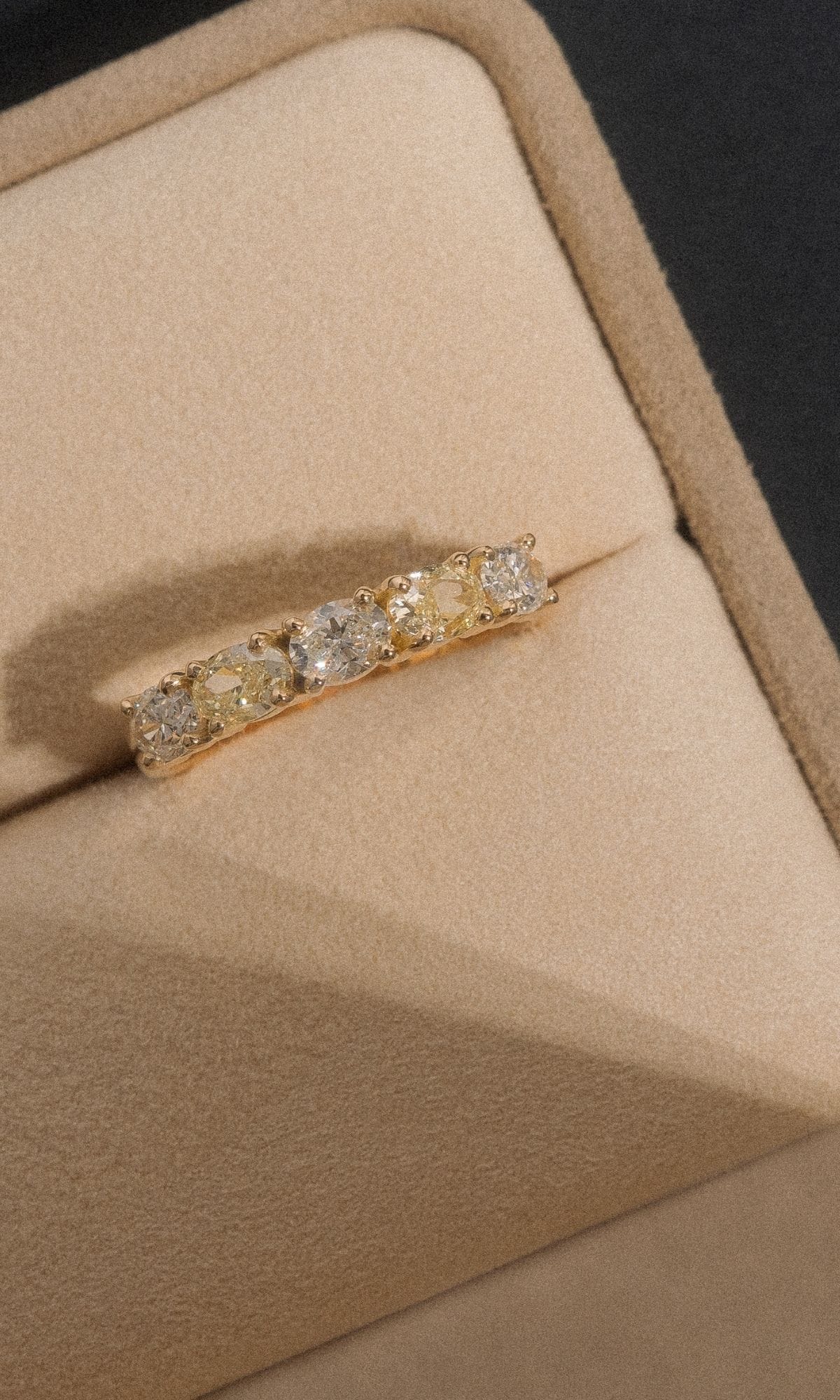 Hogans Family Jewellers Bespoke 18K YG Oval Cut Yellow Diamond Ring