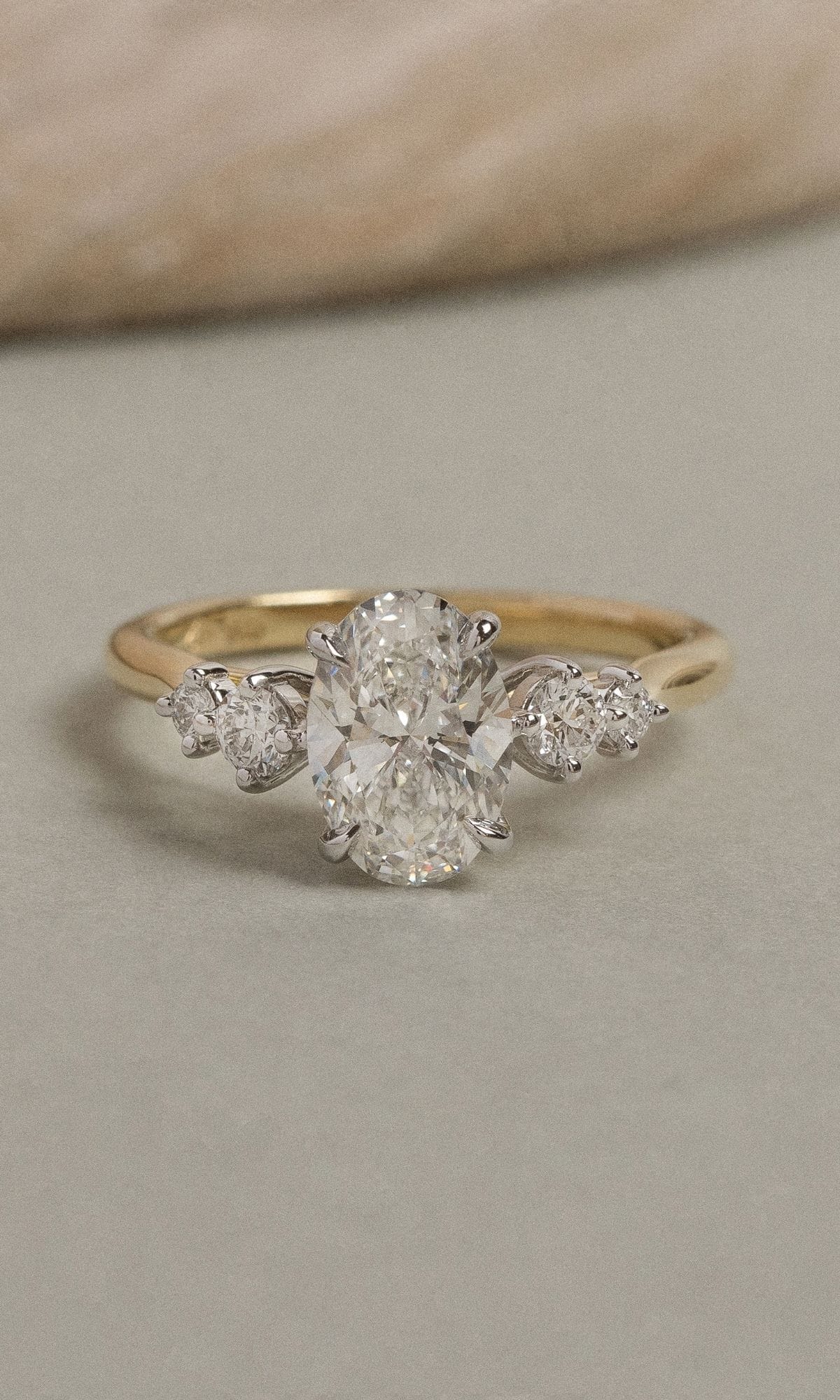 Hogans Family Jewellers Bespoke 18K YWG Diamond Five Stone Ring & Band