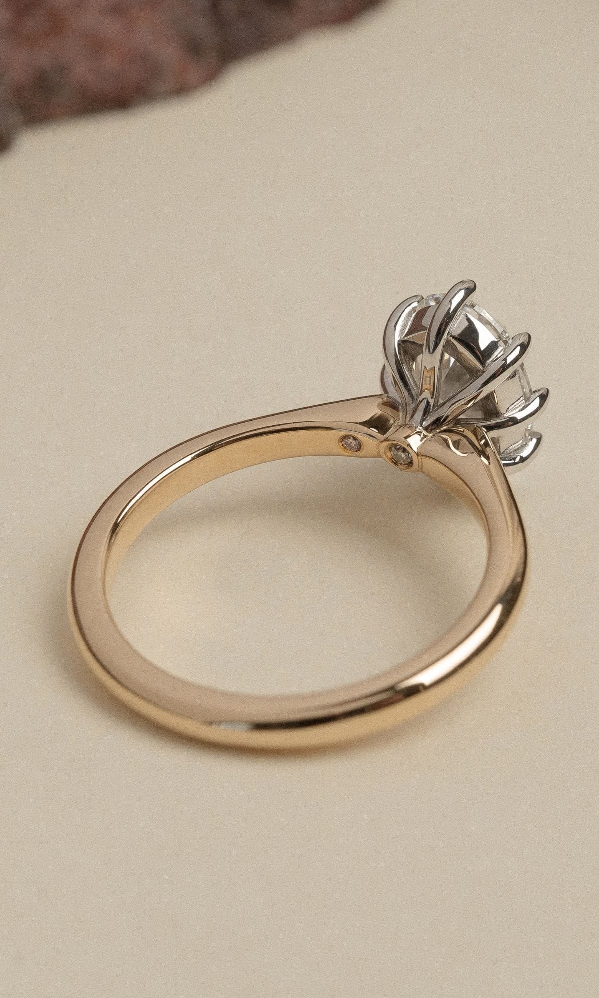 Hogans Family Jewellers Bespoke 18K YWG Diamond Solitaire Ring