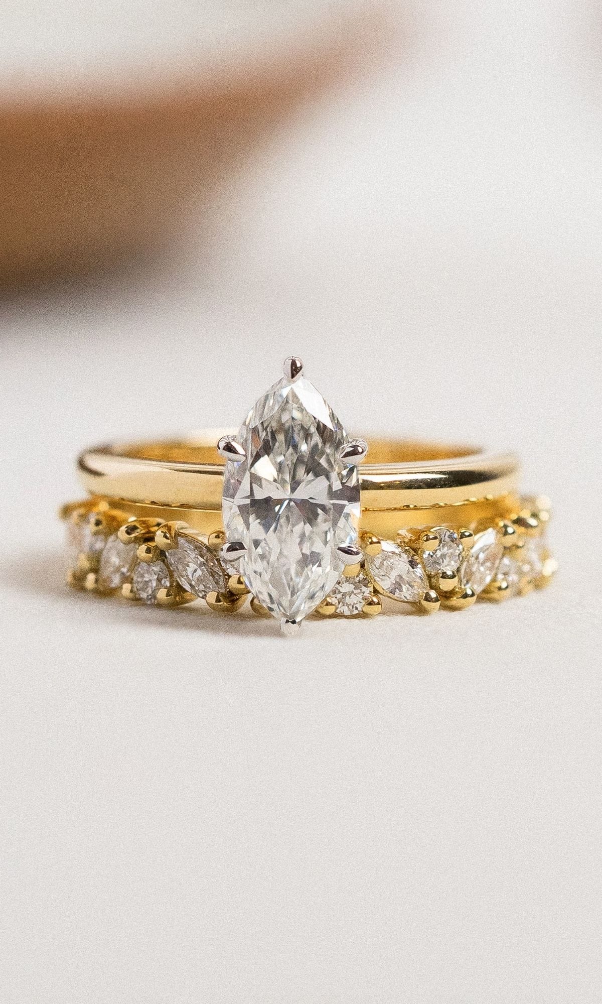 Hogans Family Jewellers Bespoke 18K YWG Diamond Solitaire Ring & Band