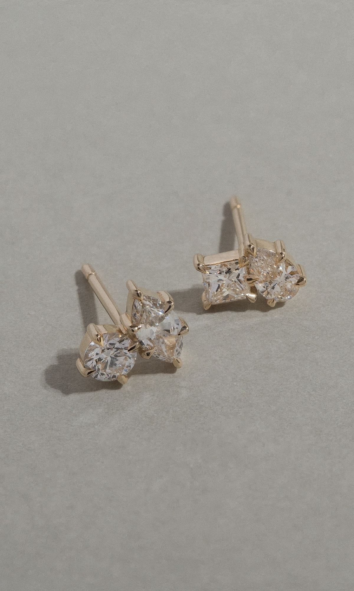 Hogans Family Jewellers Bespoke 9K YG Diamond Stud Earrings