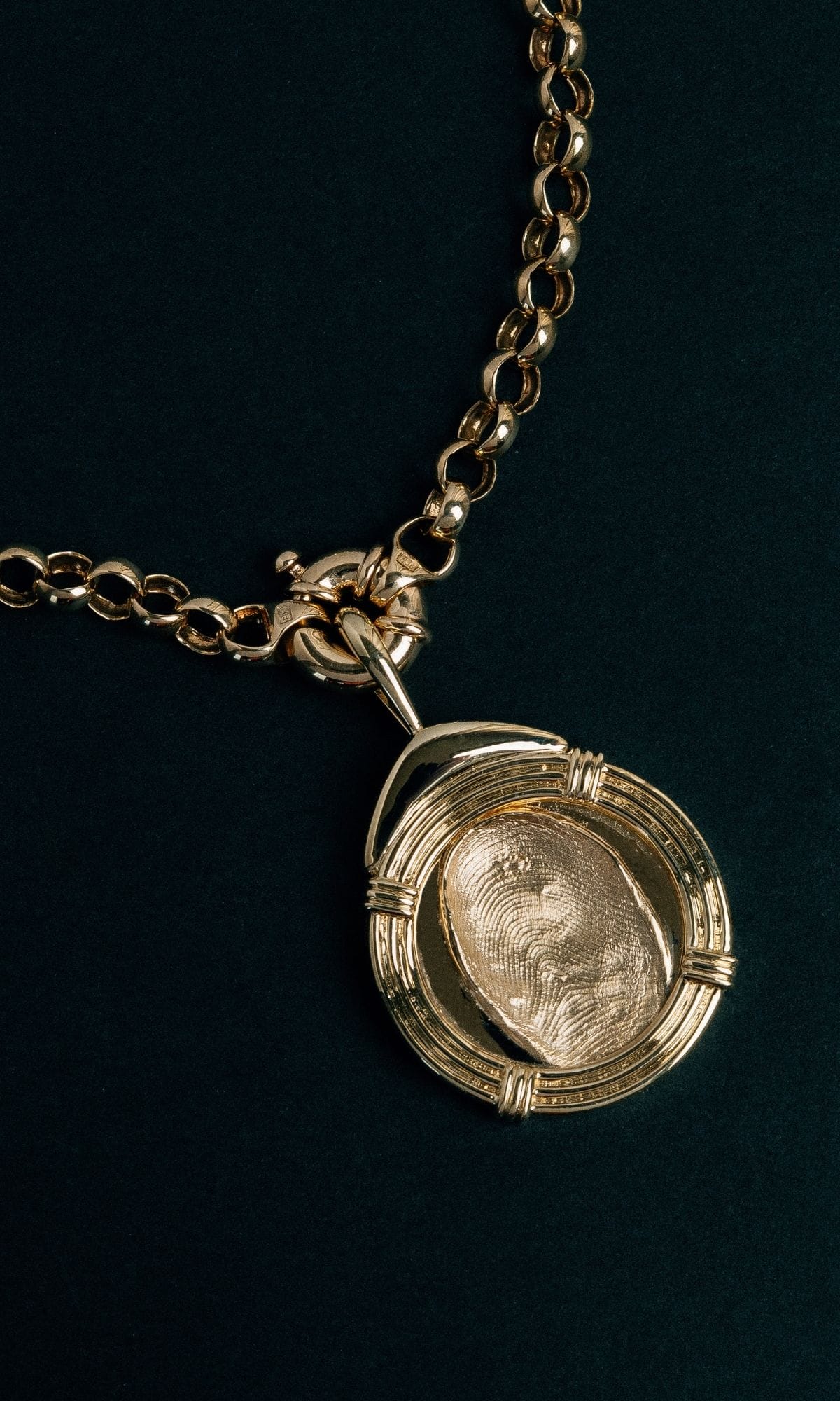 Hogans Family Jewellers Bespoke 9K YG Fingerprint Pendant