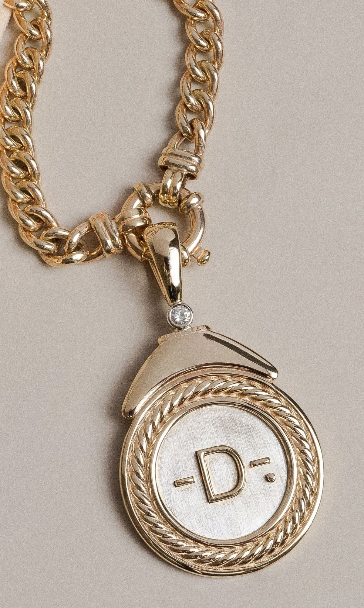 Hogans Family Jewellers Bespoke 9K YWG Cattlebrand Pendant
