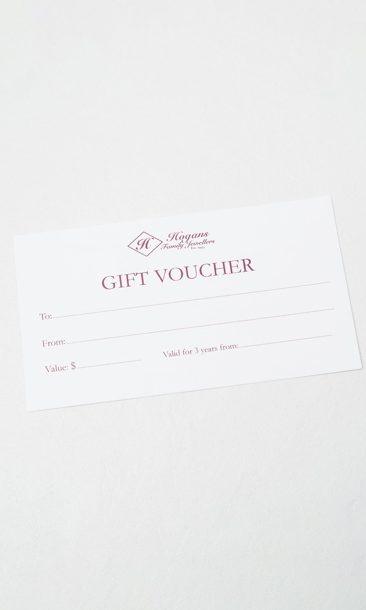 Hogans Family Jewellers E-Gift Voucher