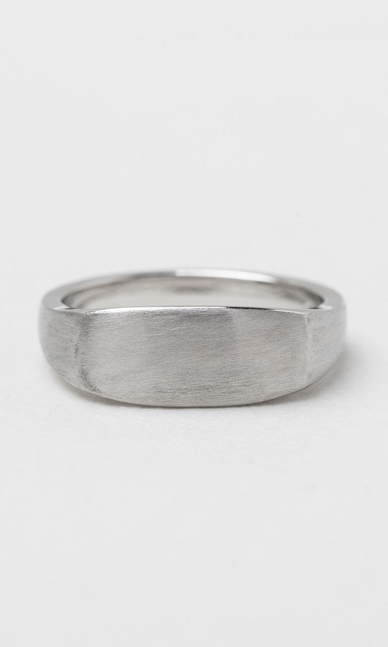 Hogans Family Jewellers Platinum Rectangular Shape Gents Signet Ring