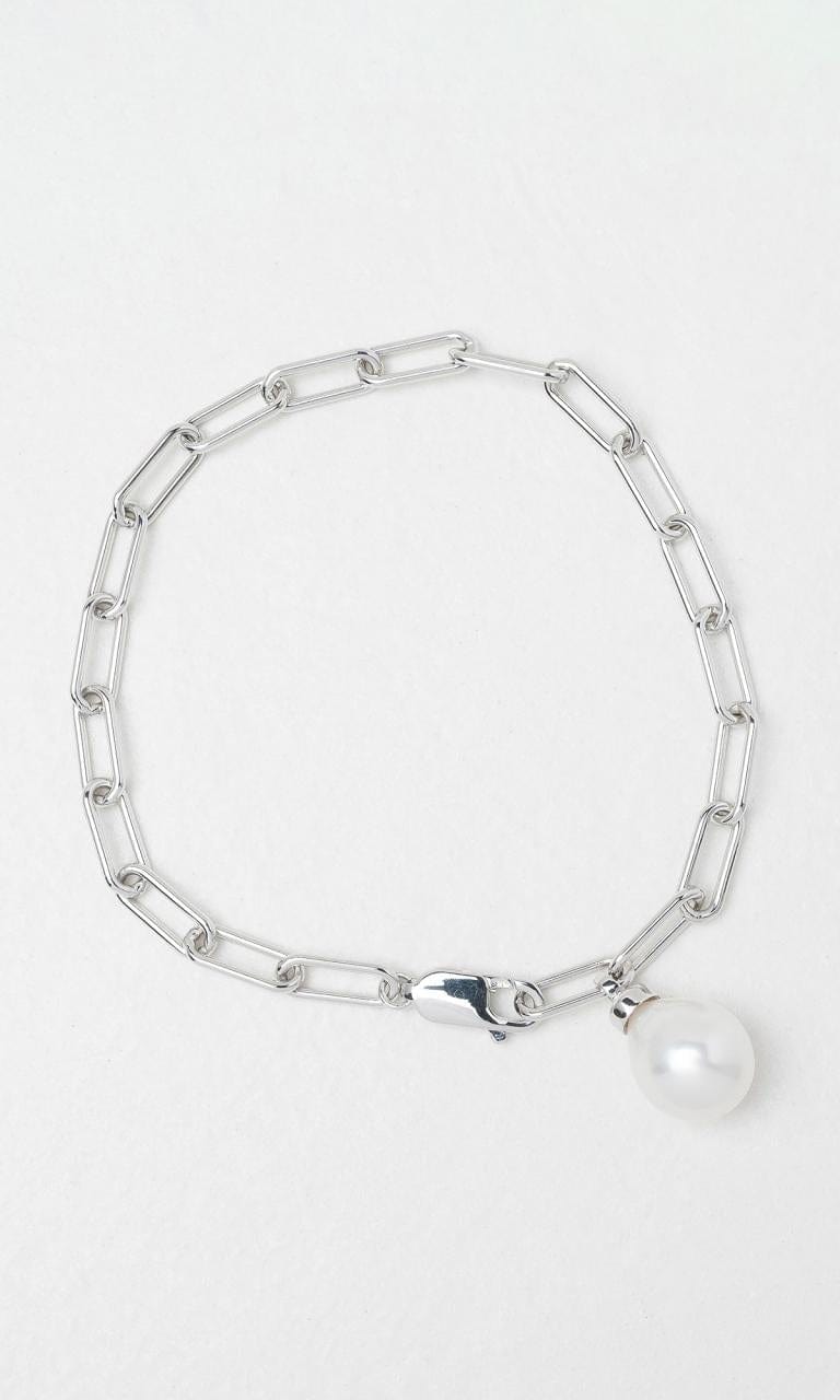 Hogans Family Jewellers South Sea Pearl and Sterling Silver Anchor Link Bracelet