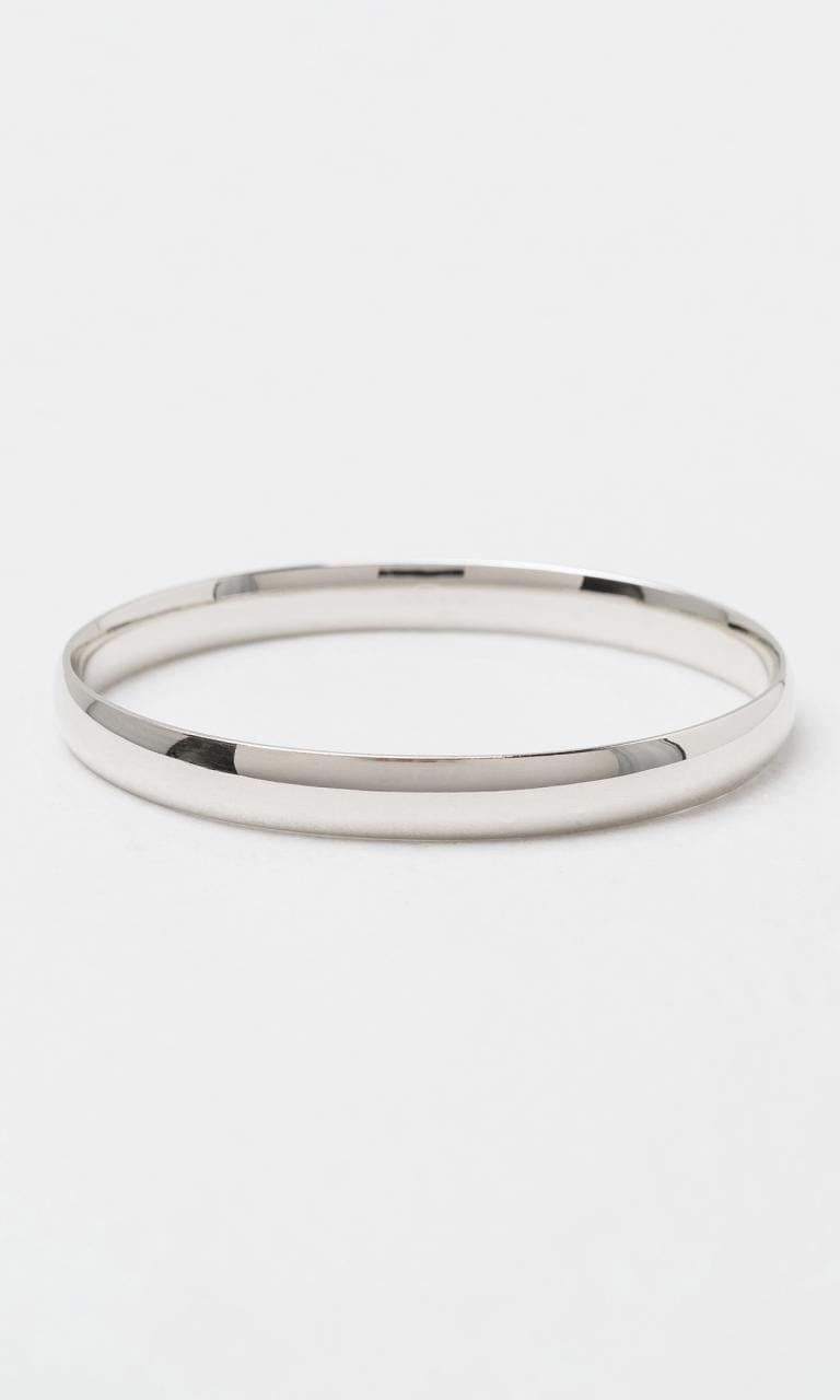 Hogans Family Jewellers Sterling Silver 7mm Plain Oval Bangle