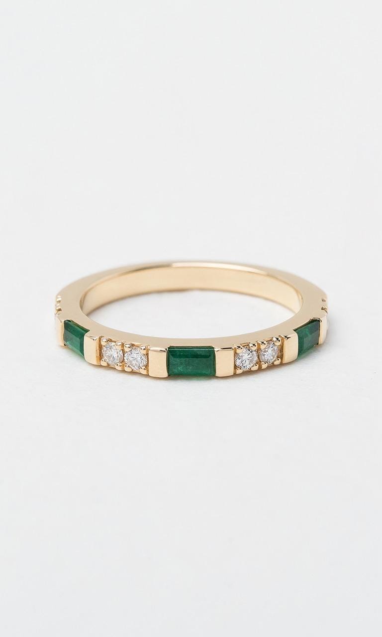 18K YG Baguette Cut Emerald Dress Ring